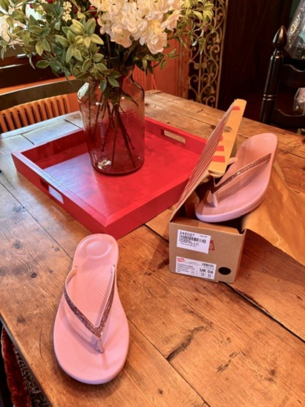Fitflop iqushion ergonomic ombre sparkle....Wild Lilac...Size 8 ~ NEW IN BOX - Picture 3 of 7